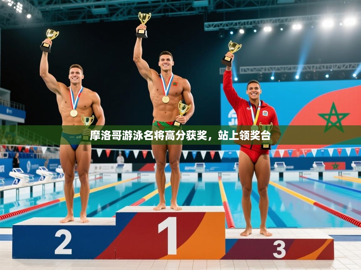 摩洛哥游泳名将高分获奖，站上领奖台  第1张
